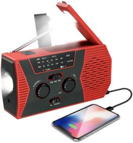 img 4 attached to 📻 (Improved Version) Emergency Solar Hand Crank Radio with NOAA Weather Radio, Self-Powered Portable AM/FM Radio, LED Flashlight, Reading Lamp, 2000mAh Power Bank, SOS Alarm for Outdoor Household Use