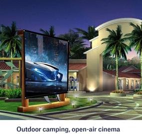 img 2 attached to 📽️ High-Quality 84" Projector Screen 16:9 with Black Edging - Perfect for Indoor & Outdoor Home Theater Experience