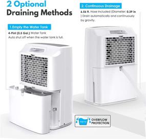 img 2 attached to 🌧️ Inofia 30 Pint Dehumidifiers for Home and Basements: Auto Drainage & Manual Drainage Option!