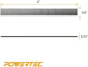 img 2 attached to High Speed Steel (HSS) Jointer Knives for JET 708457K JJ-6CS, Set of 3 by POWERTEC - 6-Inch