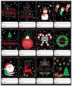 img 4 attached to URATOT 240 Pieces Christmas Tags - Self-Adhesive Stickers for Christmas Name Labels and Tags with Better SEO