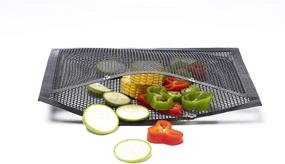 img 2 attached to 🔥 Large 13'' x 10'' Mesh Grill Bags for Outdoor Grill - Pack of 2