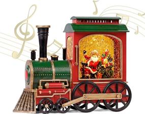 img 4 attached to Рождественский локомотив Joyriver, блестящее украшение