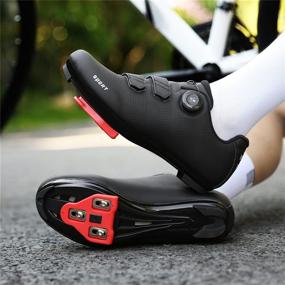 img 2 attached to 🚲 Unisex Cycling Shoes for Road and Mountain Biking | Compatible with SPD/SPD-SL Locks | Ideal for Outdoor and Indoor Riding Shoes