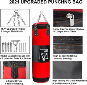 img 3 attached to 🥊 TOCO FREIDO Heavy Punching Bag Set: Effective Kickboxing Training for Adults, Kids, Men, and Women