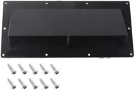 🍳 gekufa black rv range hood vent cover - stove exhaust vent cover for rv with 10 screws logo
