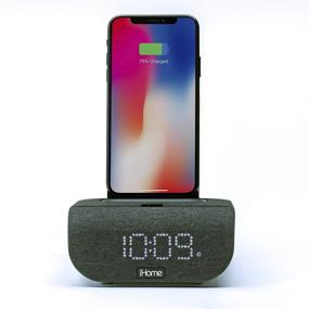 img 3 attached to ⏰ Enhanced Convenience with iHome iBTW20 TIMEBASE Dual Charging Bluetooth Alarm Clock: Wireless & USB Charging (Black)