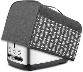 img 4 attached to 🍞 Gray Arrow Yarwo Toaster Cover - Nylon, Top Handle, Fits Most Standard 2 Slice Toasters, with Pockets