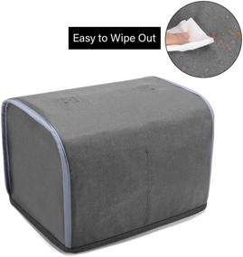 img 2 attached to 🍞 Gray Arrow Yarwo Toaster Cover - Nylon, Top Handle, Fits Most Standard 2 Slice Toasters, with Pockets