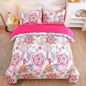 img 3 attached to ENUULLAO Vibrant Flowers Comforter Bedding