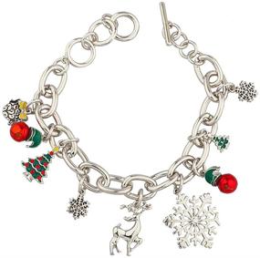 img 3 attached to Lux Accessories Christmas Snowflake Bracelet
