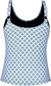 img 2 attached to JINXUEER Tankini Swimsuit Athletic Blackwhite Sports & Fitness