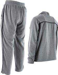 img 1 attached to 👕 Velour Tracksuit for Men with Convenient Zippered Pockets