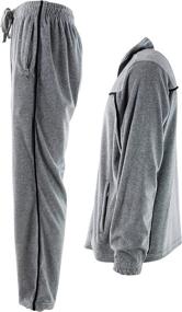 img 2 attached to 👕 Velour Tracksuit for Men with Convenient Zippered Pockets