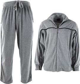 img 3 attached to 👕 Velour Tracksuit for Men with Convenient Zippered Pockets