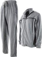 👕 velour tracksuit for men with convenient zippered pockets логотип