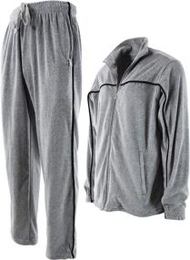 img 4 attached to 👕 Velour Tracksuit for Men with Convenient Zippered Pockets