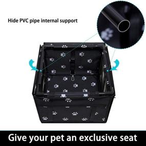 img 1 attached to GENORTH Dog Car Seat for Small and Medium Pets - Pet Car Booster Seats for Back and Front Seat, Ideal for Dogs and Puppies