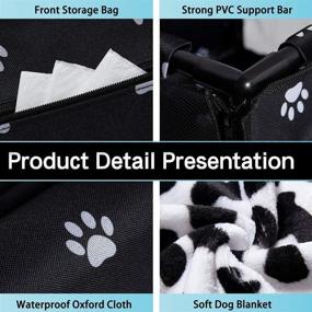 img 3 attached to GENORTH Dog Car Seat for Small and Medium Pets - Pet Car Booster Seats for Back and Front Seat, Ideal for Dogs and Puppies