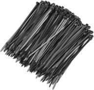 🔗 oneleaf heavy duty 6 inch cable ties - 200 pcs black, 40lbs tensile strength, uv resistant, self-locking nylon tie wraps for indoor and outdoor use logo