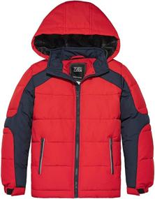 img 4 attached to ZSHOW Boys' Hooded Winter Puffer Quilted Jackets & Coats: Warm and Stylish Outerwear