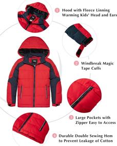 img 1 attached to ZSHOW Boys' Hooded Winter Puffer Quilted Jackets & Coats: Warm and Stylish Outerwear