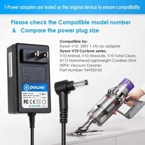 img 1 attached to 🔌 T Power 30V Charging Ac Adapter Charger for Dyson Cyclone V10 V11 SV12 Absolute Animal Motorhead Lightweight Cordless Stick Vacuum Cleaner Power Supply