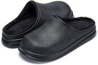 👞 womens mens lined clogs slippers: comfortable and stylish men's shoes logo