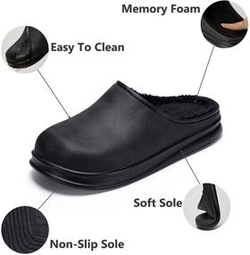 img 2 attached to 👞 Womens Mens Lined Clogs Slippers: Comfortable and Stylish Men's Shoes