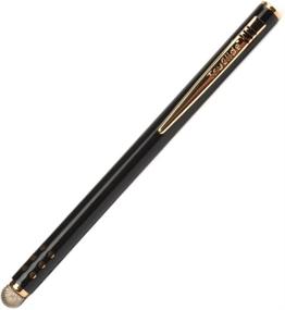 img 4 attached to TruGlide Mesh Fiber Stylus: Premium Touch Screen Pen for Tablets, iPad, and Smartphone - Black/Gold