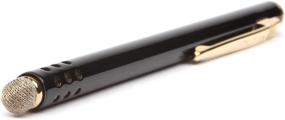 img 3 attached to TruGlide Mesh Fiber Stylus: Premium Touch Screen Pen for Tablets, iPad, and Smartphone - Black/Gold