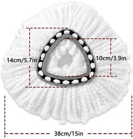 img 3 attached to Microfiber Spin Mop Refills- EasyWring Replacement Head (3 Pack)