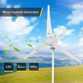 img 3 attached to 🌬️ Dyna-Living 400W DC 12V Wind Turbine Generator Kit with Charge Controller for Home Marine Industrial Energy - 3 Blades Wind Power Motor (Not Including Mast)