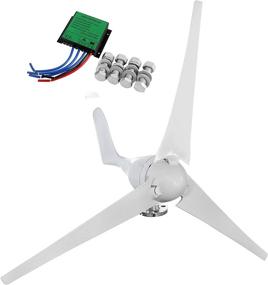 img 4 attached to 🌬️ Dyna-Living 400W DC 12V Wind Turbine Generator Kit with Charge Controller for Home Marine Industrial Energy - 3 Blades Wind Power Motor (Not Including Mast)