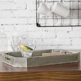 img 2 attached to 🍽️ Country Rustic Serving Tray with Handles by MyGift