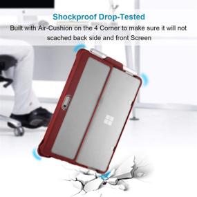 img 1 attached to 📱 Youtec Surface Go 3/2/10 inch Case - Shockproof Rugged Folio Protective Cover for Microsoft Surface Go Tablet