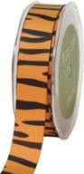 grosgrain tiger print ribbon by may arts, 7/8-inch wide logo