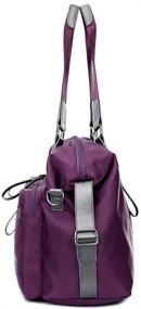 img 2 attached to Waterproof Nylon Shoulder Travel Purple Women's Handbags & Wallets and Totes