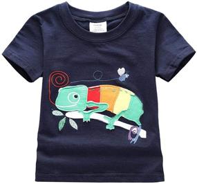 img 3 attached to 🦖 Coralup Dinosaur Sleeve Toddler Clothing Set for Boys 4-5 Years