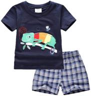 🦖 coralup dinosaur sleeve toddler clothing set for boys 4-5 years logo