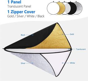 img 2 attached to 📸 Neewer 43 Inch/110 Centimeter Light Reflector 5-in-1 Collapsible Multi-Disc with Bag - Enhances Studio and Outdoor Lighting for Photography