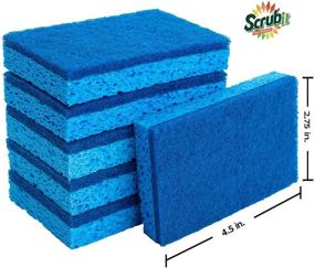 img 3 attached to 🧽 Scrubit Non-Scratch Cleaning Scrub Sponges - Ideal for Kitchen, Dishes, Bathroom & More – Dishwashing Sponge with Thoughtful Scrubber – Pack of 6 Sponges