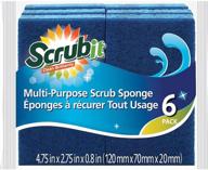 🧽 scrubit non-scratch cleaning scrub sponges - ideal for kitchen, dishes, bathroom & more – dishwashing sponge with thoughtful scrubber – pack of 6 sponges logo