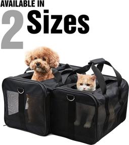 img 2 attached to 🐾 ScratchMe Pet Travel Carrier: Portable Bag for Cats, Dogs, Kittens or Puppies - Airline Approved, Collapsible, Durable, Travel-Friendly - Carry Your Pet Safely & Comfortably!