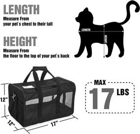 img 3 attached to 🐾 ScratchMe Pet Travel Carrier: Portable Bag for Cats, Dogs, Kittens or Puppies - Airline Approved, Collapsible, Durable, Travel-Friendly - Carry Your Pet Safely & Comfortably!