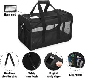 img 1 attached to 🐾 ScratchMe Pet Travel Carrier: Portable Bag for Cats, Dogs, Kittens or Puppies - Airline Approved, Collapsible, Durable, Travel-Friendly - Carry Your Pet Safely & Comfortably!