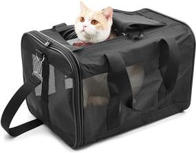 img 4 attached to 🐾 ScratchMe Pet Travel Carrier: Portable Bag for Cats, Dogs, Kittens or Puppies - Airline Approved, Collapsible, Durable, Travel-Friendly - Carry Your Pet Safely & Comfortably!