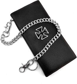 img 3 attached to Gothic Cross Biker Leather Wallet