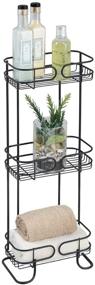 img 4 attached to iDesign Neo Bathroom Shelf Caddy: Organize Your Shower Essentials with Three Shelves in Stylish Matte Black