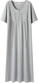 img 4 attached to Keyocean Womens Nightgowns: 👗 Comfy Cotton Sleepwear for Women's Clothing